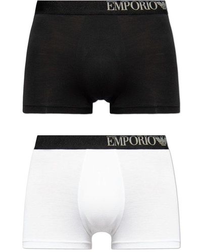 Emporio Armani Two-Pack Of Boxers - Black