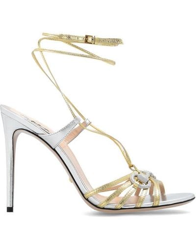 Gucci Horsebit Embellished Strap Sandals - Metallic
