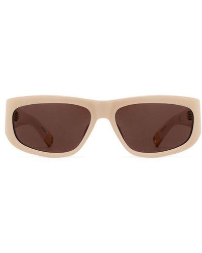 Jacquemus Rectangle Frame Sunglasses - Natural