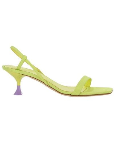 3Juin Capri Open Toe Slingback Sandals - Green