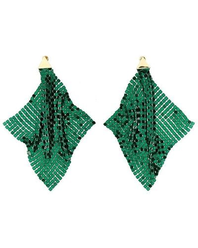 Rabanne Pixel Flow Earrings - Green