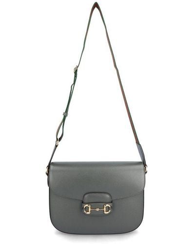 GUCCI Horsebit 1955 Logo Canvas Phone Bag Box Shoulder Messenger Bag Mini /  Ebony / White Unisex 625615-92TCG-9761
