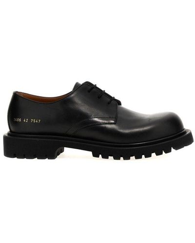 Common Projects Round Toe Derby Shoes - Black