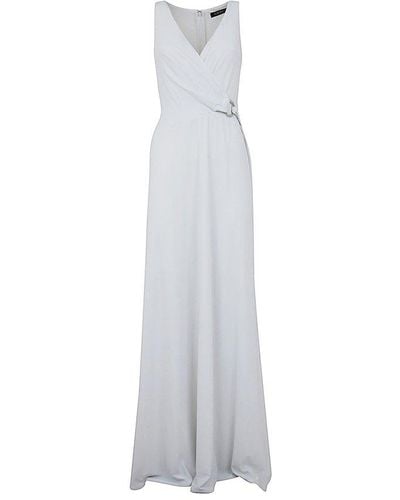 Lauren by Ralph Lauren Long Gown: Polyester - White