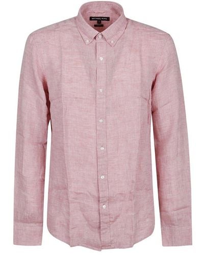 Michael Kors Slim Fit Long-sleeved Shirt - Pink