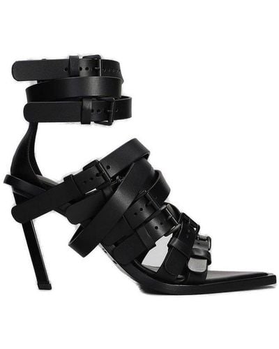 Ann Demeulemeester Buckle Detailed Sandals - Black