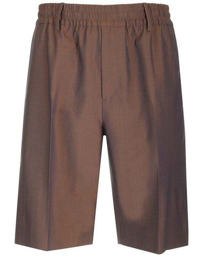 Burberry Tailored Straight Leg Shorts - Brown