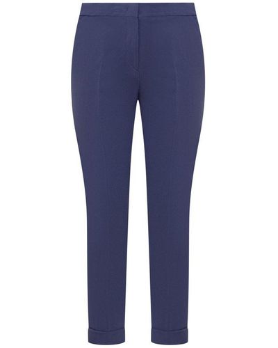 Etro Mid-rise Tailored Cady Cigarette Trousers - Blue