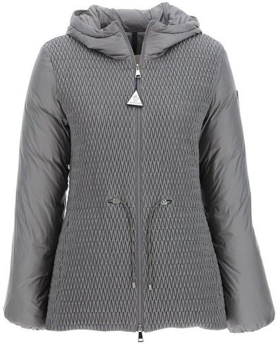 Moncler Zip-up Long-sleeved Jacket - Gray