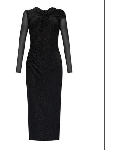 Diane von Furstenberg Glitter-embellished Knot Detail Dress - Black