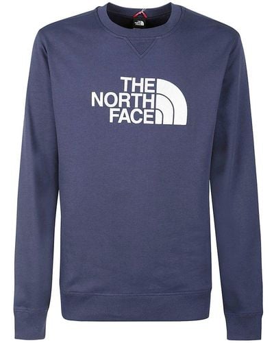 The North Face Logo Printed Crewneck Sweatshirt - Blue