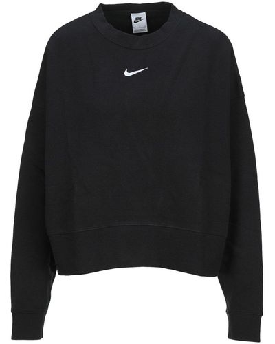 Nike Swoosh Crewneck Sweatshirt - Black