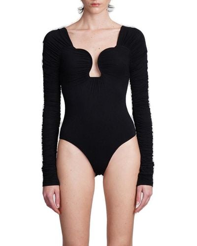 Cult Gaia Esma Long-sleeved Bodysuit - Black