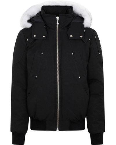 Moose Knuckles Padded Hooded Jacket Wintercoat - Black