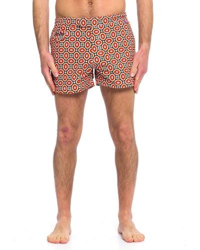 Mc2 Saint Barth All-over Patterned Swim Shorts - Red