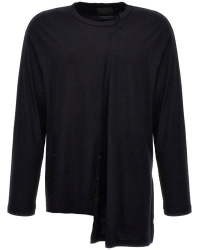 Yohji Yamamoto Asymmetric Hem T-shirt - Black