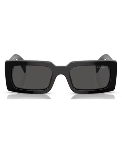 Prada Rectangular Frame Sunglasses - Grey
