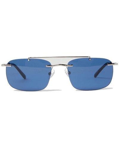 Eytys Avery Rimless Square Sunglasses - Blue