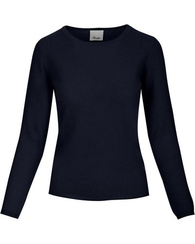 Allude Fine Knit Crewneck Sweater - Blue