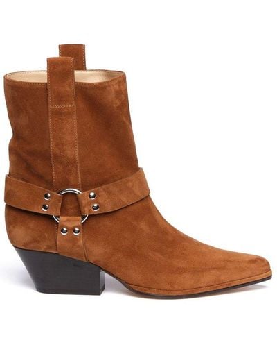 Sergio Rossi Sr Janie Pointed-toe Boots - Brown