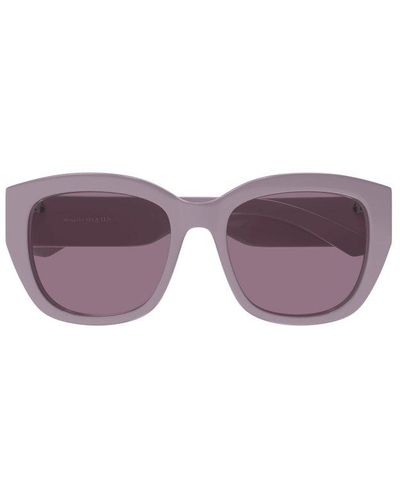 Alexander McQueen Square Frame Sunglasses - Purple