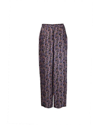 Isabel Marant Allover Floral Printed Trousers - Purple