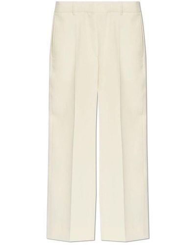 Totême Cropped Wide-leg Trousers - White