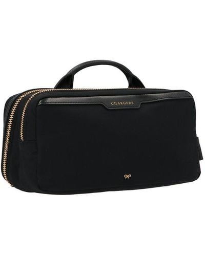 Anya Hindmarch Tassel Detailed Top Handle Bag - Black