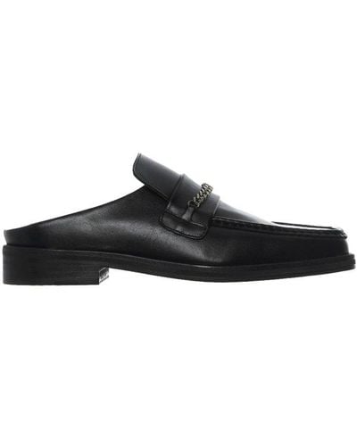 Martine Rose Chain Backless Loafers - Black