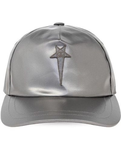 Rick Owens X Champion Logo Embroidered Baseball Cap - Grey