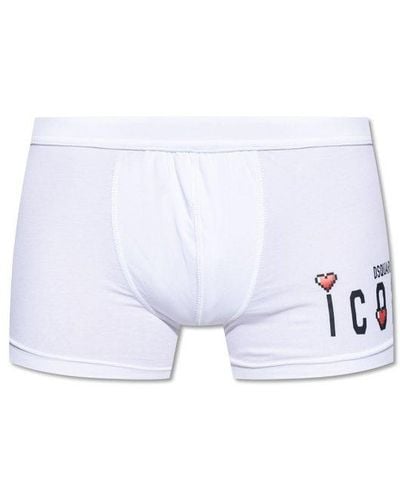 DSquared² Boxers With Logo, - White