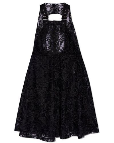 Noir Kei Ninomiya Lace Sleeveless Midi Dress - Black