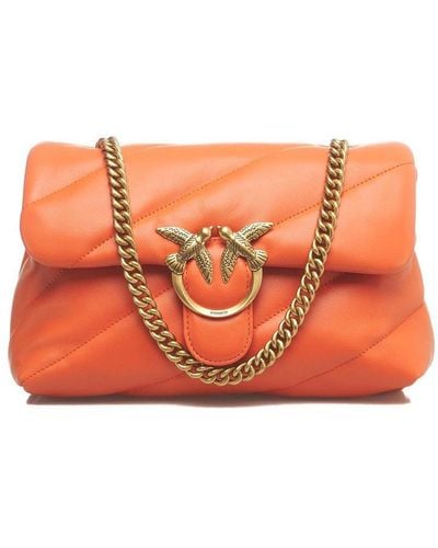 Pinko Classic Love Puff Cross Body Bag - Orange