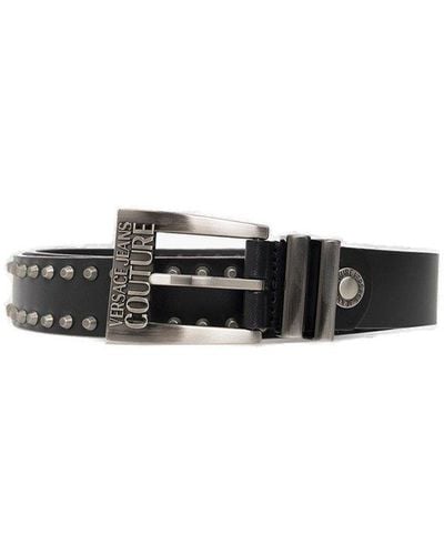 Versace Buckle-fastening Leather Belt - Black