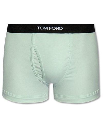 Tom Ford Logo Waistband Boxers - Green