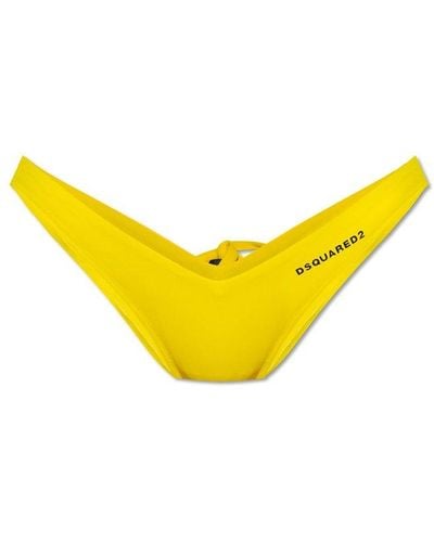 DSquared² Drawstring Swimsuit Bottoms - Yellow