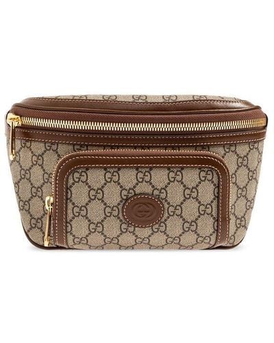Gucci Monogrammed Belt Bag, - Brown