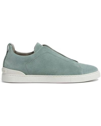 ZEGNA Round Toe Slip-on Sneakers - Green