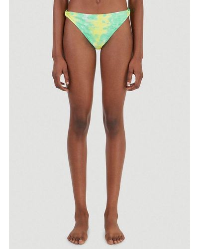 Ganni Recycled Printed Bikini Briefs - Green