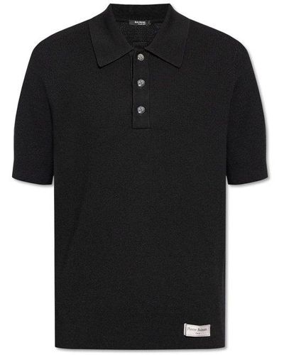 Balmain Short-sleeved Polo Shirt - Black