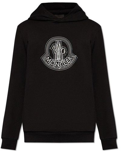 Moncler Hoodie With Logo, - Black