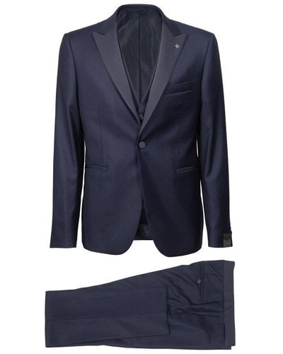 Tagliatore Single-breasted Three-piece Suit Set - Blue