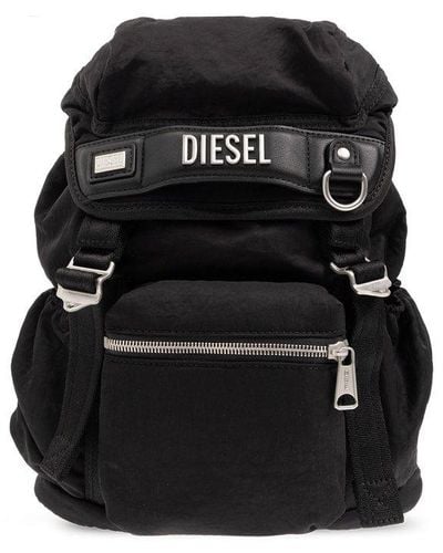 DIESEL 'logos Small' Backpack With Logo - Black
