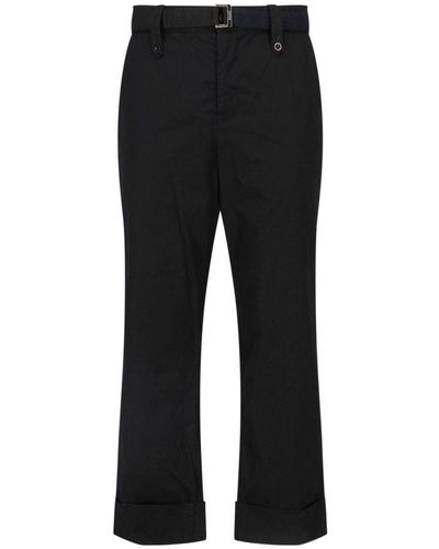 Sacai Belt Detail Loose Trousers - Black