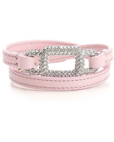 Roger Vivier Viv' Choc Strass Bracelet - Pink