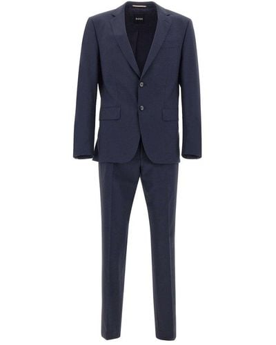 BOSS Single Breasted Two-piece Suit - Blue
