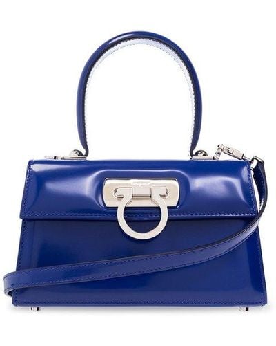 Ferragamo Iconic Top Handle Bag - Blue