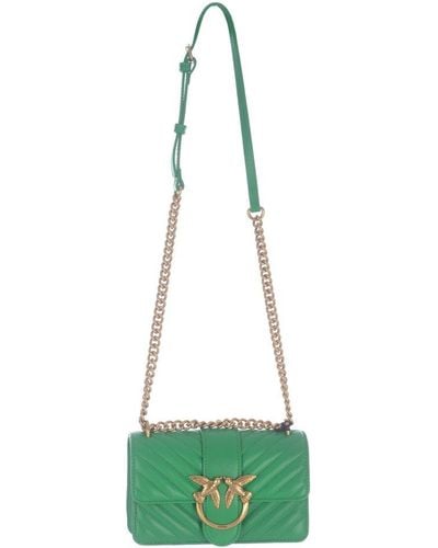 Pinko Love Mini Icon Quilted Shoulder Bag - Green