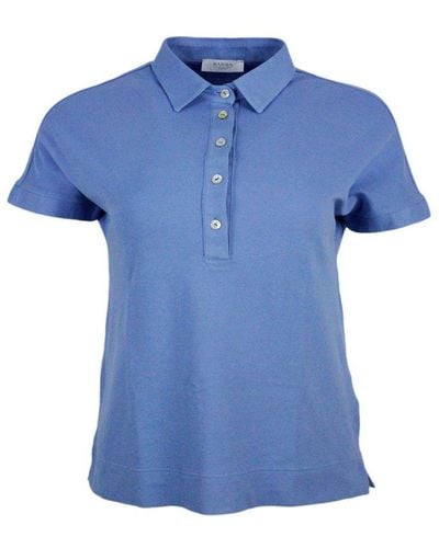 Barba Napoli Short-sleeved Polo Shirt - Blue