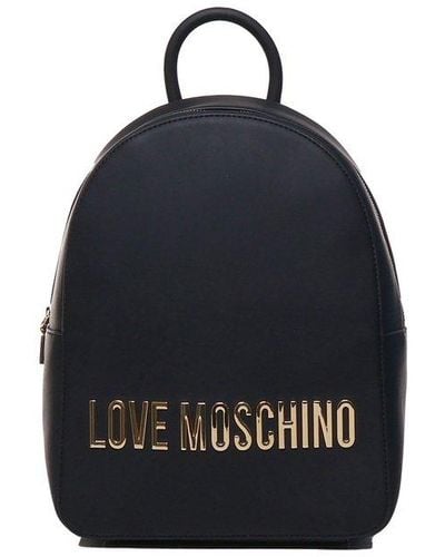Love Moschino Backpack With Logo - Blue